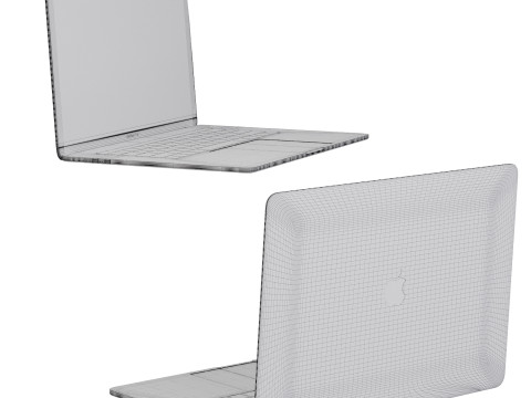 Rose Gold Macbook Model 3D