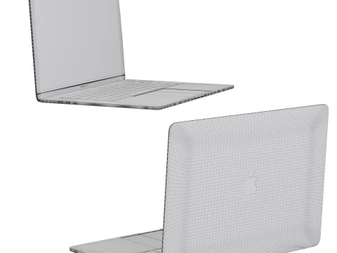 Rose Gold Macbook 3D Model