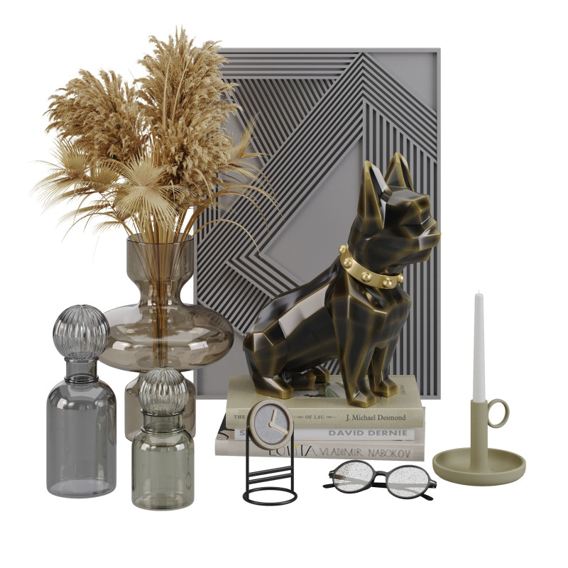 Decor set 3D Model .c4d .max .obj .3ds .fbx .stl .blend