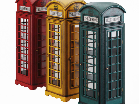 London telephone box 3D Модель