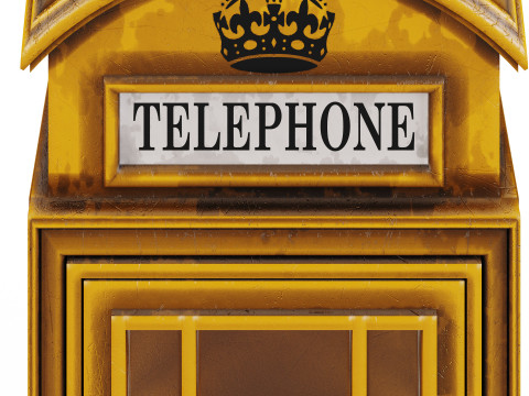 London telephone box 3D Модель