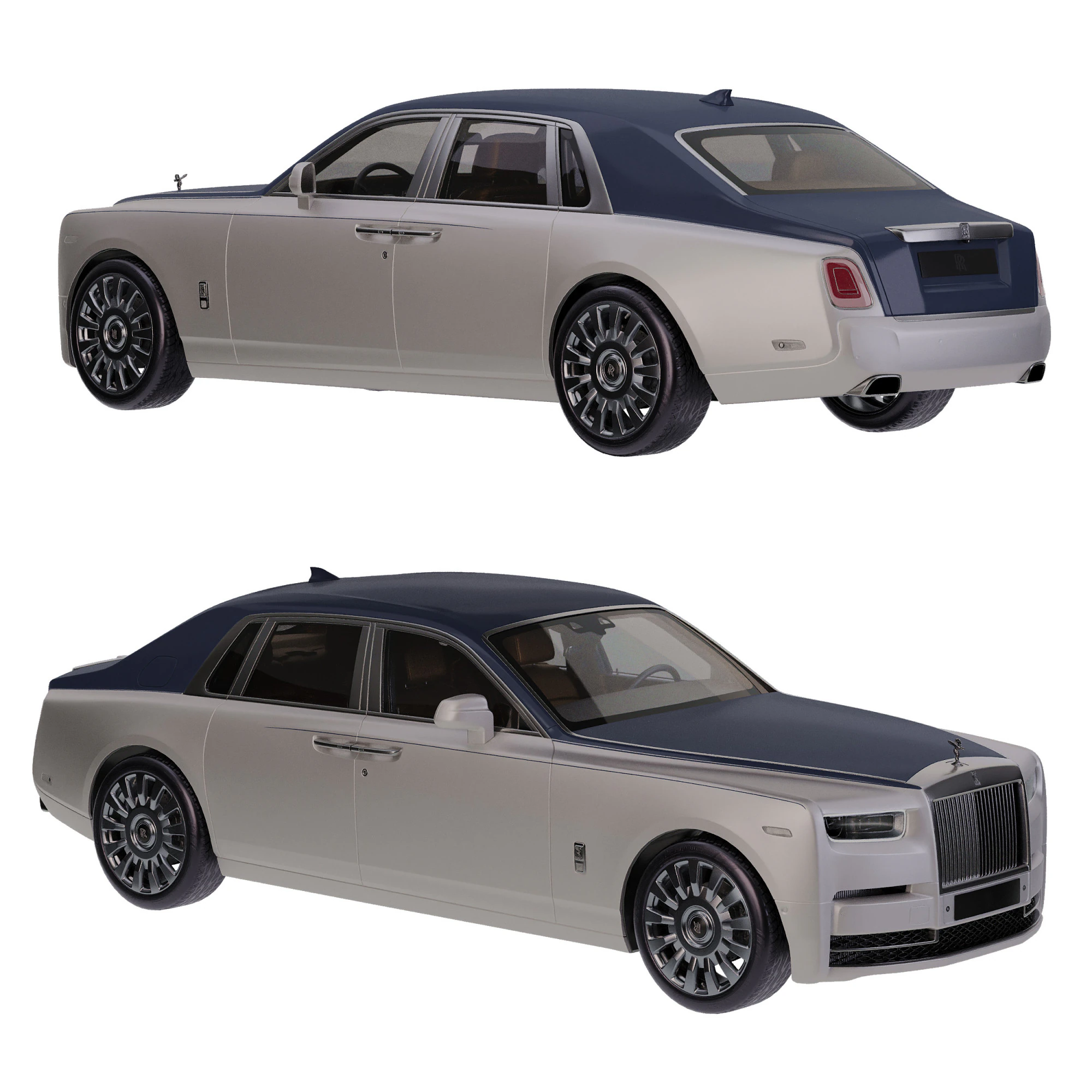 Limuzin Phantom 2018 3D Model .c4d .max .obj .3ds .fbx .stl .blend
