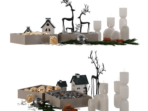 Christmas Decor set 3D-Modell