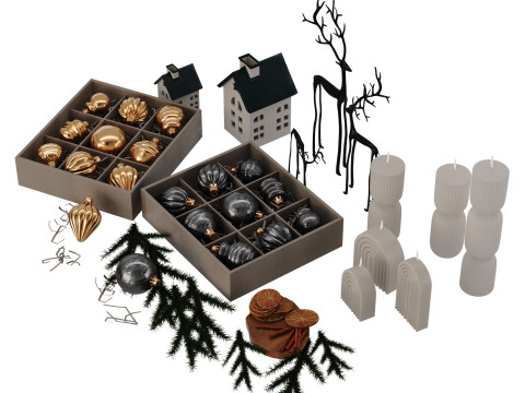 Christmas Decor set 3D Model