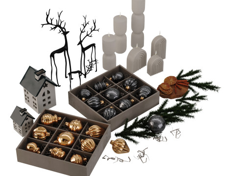 Christmas Decor set 3D Model