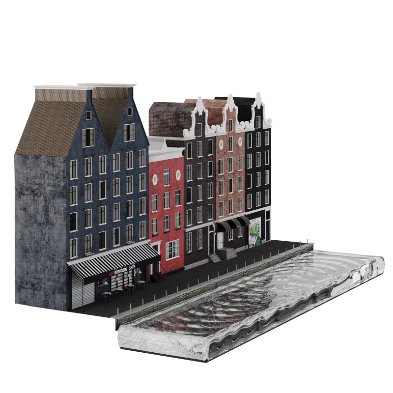 Facade Amsterdam 3D मॉडल .c4d .max .obj .3ds .fbx .stl .blend 