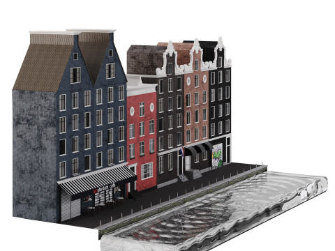 Facade Amsterdam Model 3D
