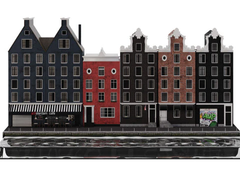 Facade Amsterdam 3D Model