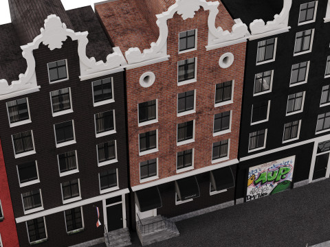 Facade Amsterdam 3D मॉडल