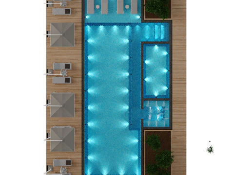 Schwimmbad 8 3D Modell