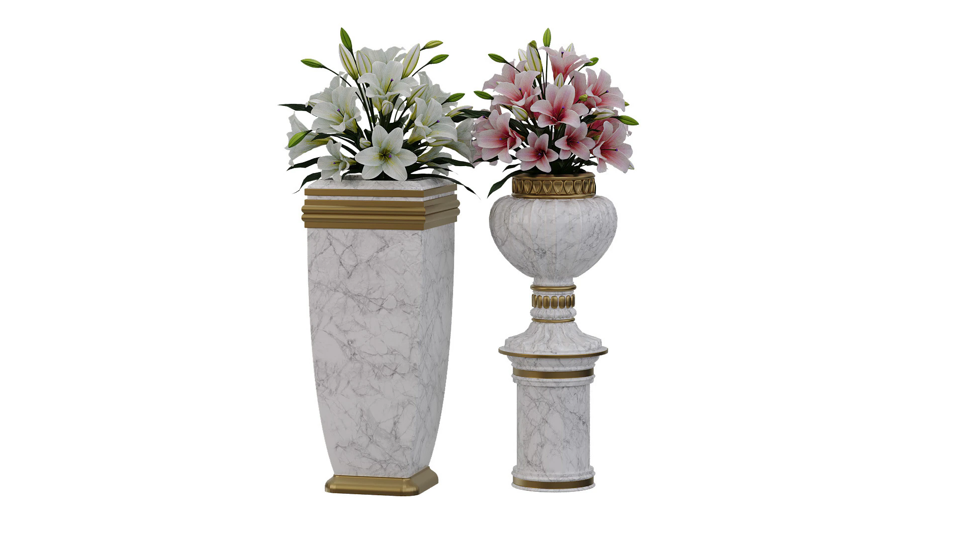 Decor vase 3D Model .c4d .max .obj .3ds .fbx .stl .blend 