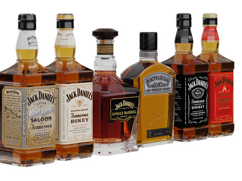 Whisky Collection 3D Model