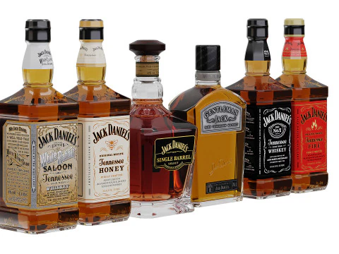 Whisky Collection 3D Model