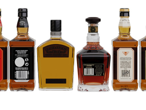 Whisky Collection 3D Model