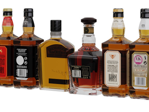 Whisky Collection 3D Model