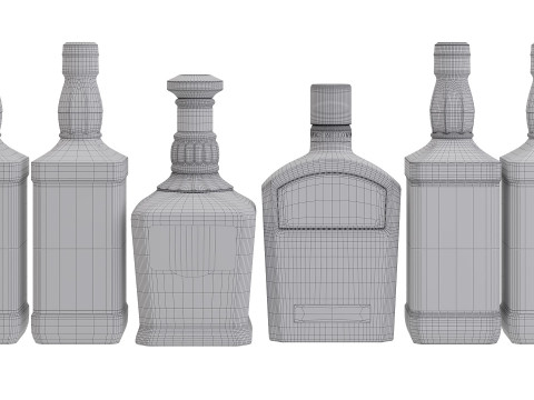Whisky Collection 3D Model