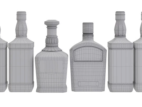 Whisky Collection 3D Model
