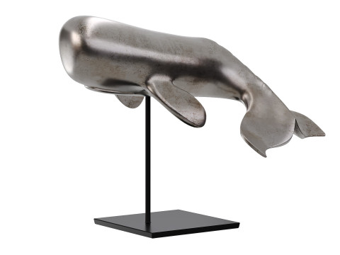 White Whale on Stand 3D Model