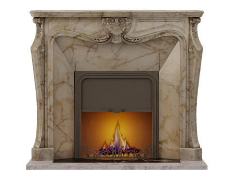 Classic fireplace 3D मॉडल