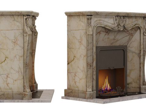 Classic fireplace Modelo 3D