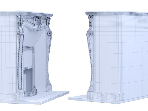 Classic fireplace Modelo 3D