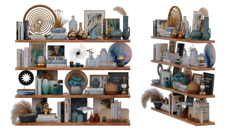 Decorative set 3D Model .c4d .max .obj .3ds .fbx .stl .blend 