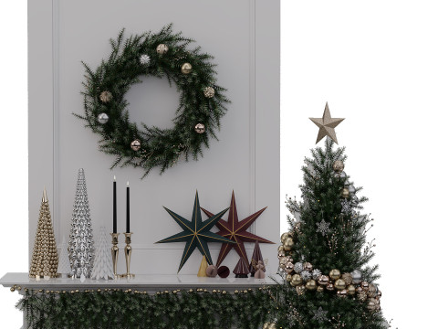Christmas Decorative set 3D 模型