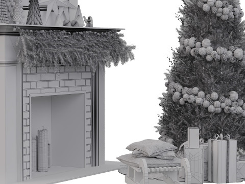Christmas Decorative set 3D 模型