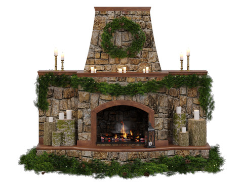 Christmas fireplace 3Dモデル