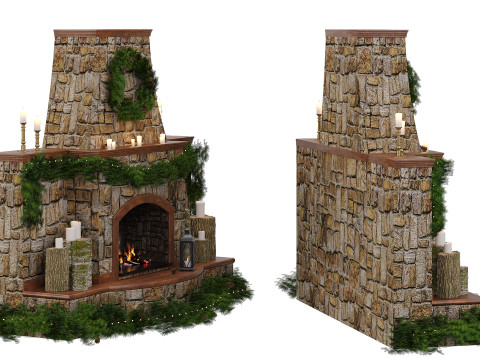 Christmas fireplace 3Dモデル