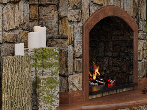 Christmas fireplace 3Dモデル