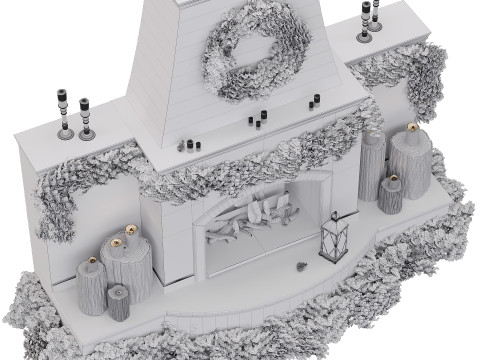 Christmas fireplace 3Dモデル