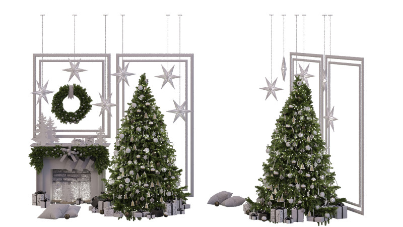 Christmas tree 5 3Dモデル .c4d .max .obj .3ds .fbx .stl .blend 