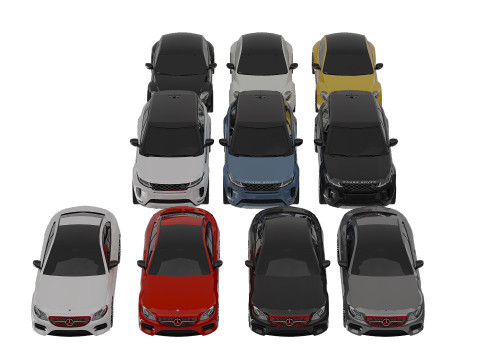 Low Poly Cars Set Modelo 3D