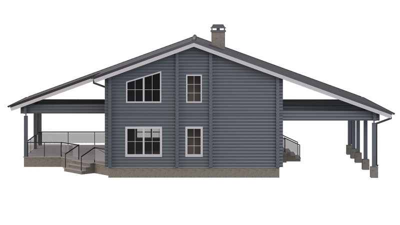 Wood House 3D Модель .c4d .max .obj .3ds .fbx .stl .blend 