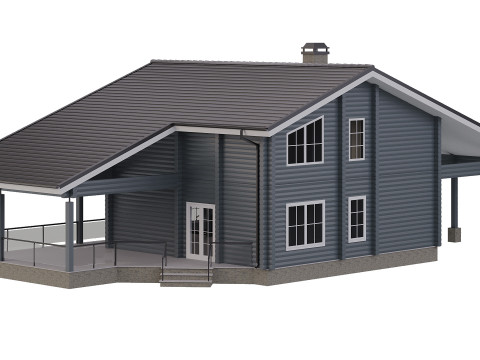 Wood House 3D Модель