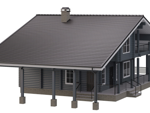 Wood House 3D Модель