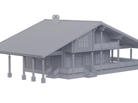 Wood House 3D Модель