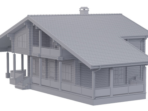 Wood House 3D Модель
