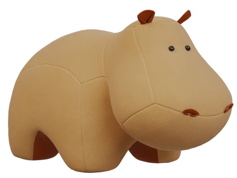 Hipopótamo de brinquedo feito de feltro Modelo 3D