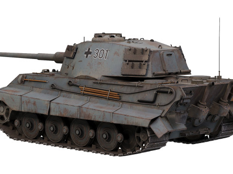 Tiger 2 Tank 3D Model