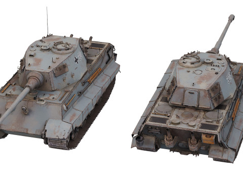 Tiger 2 Tank 3D Model