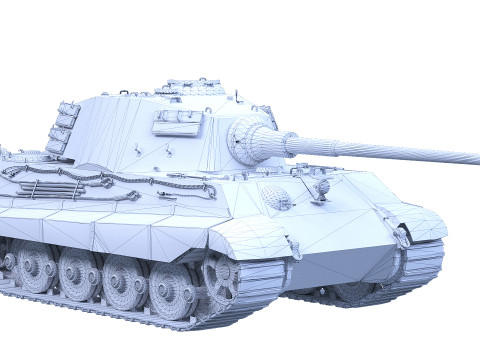 Tiger 2 Tank 3D Model