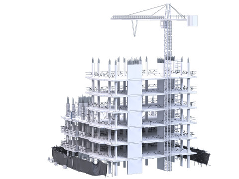Modular Building Model 3D