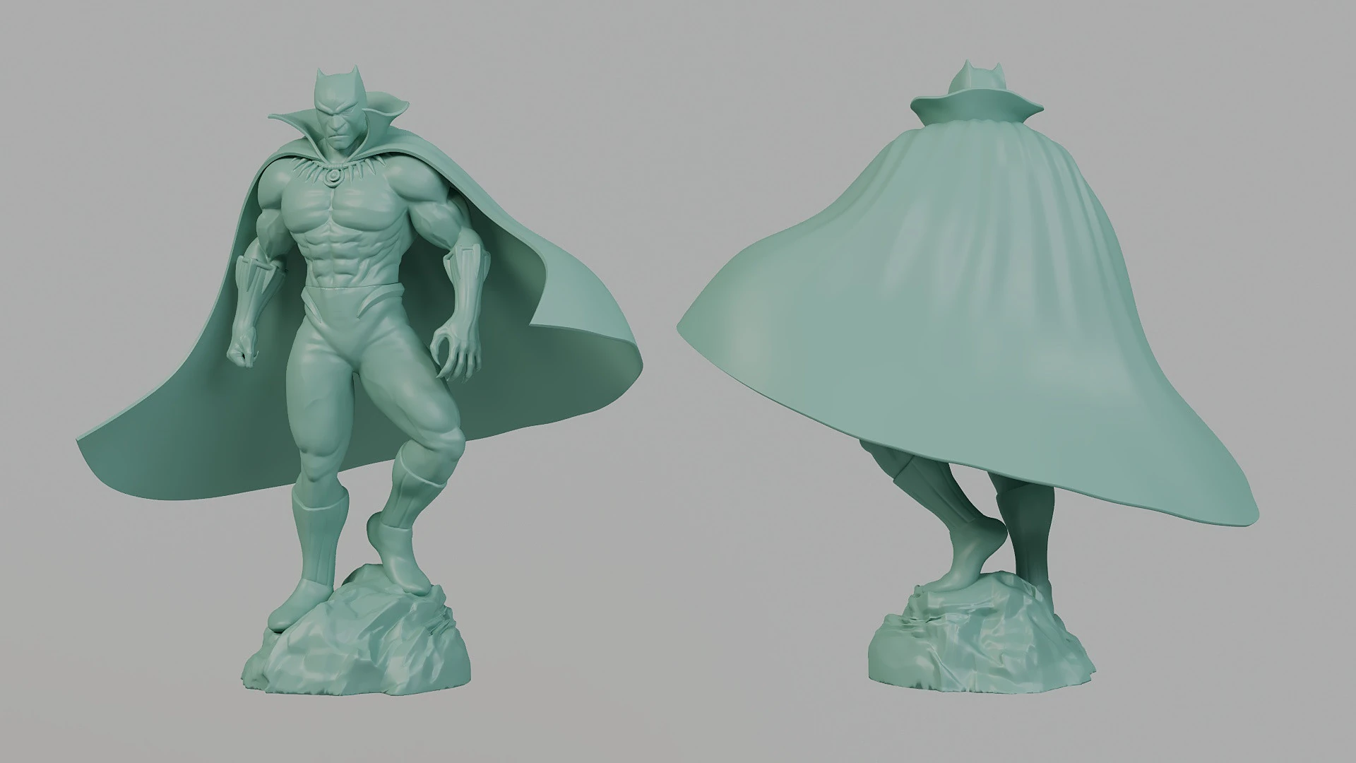 Black Panther STL 3D Model .c4d .max .obj .3ds .fbx .stl .blend 