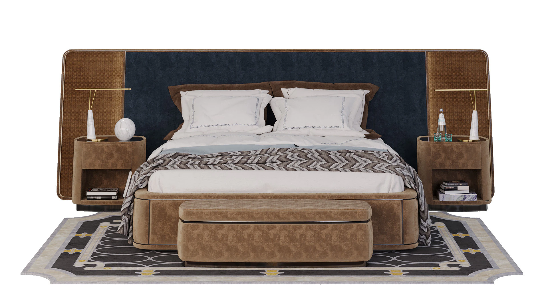 Bedroom 01 3D Model .c4d .max .obj .3ds .fbx .stl .blend