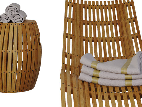 Swing Teak Stacking Chaise Longue 3D 模型