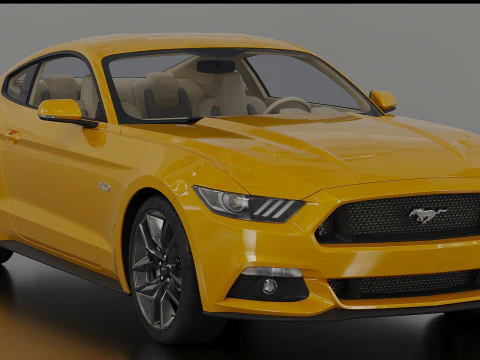 Berlina Mustang del 2015 Modello 3D