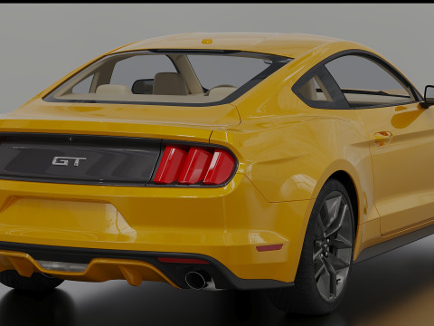 2015 Sedan Mustang 3D Model