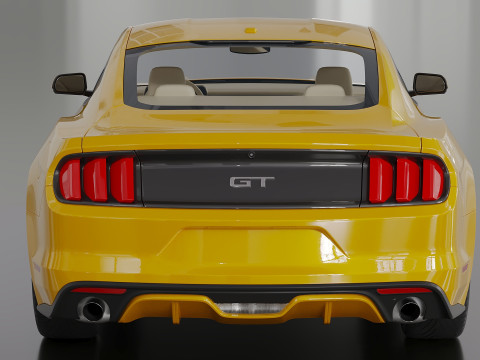 2015 Sedan Mustang 3D Model